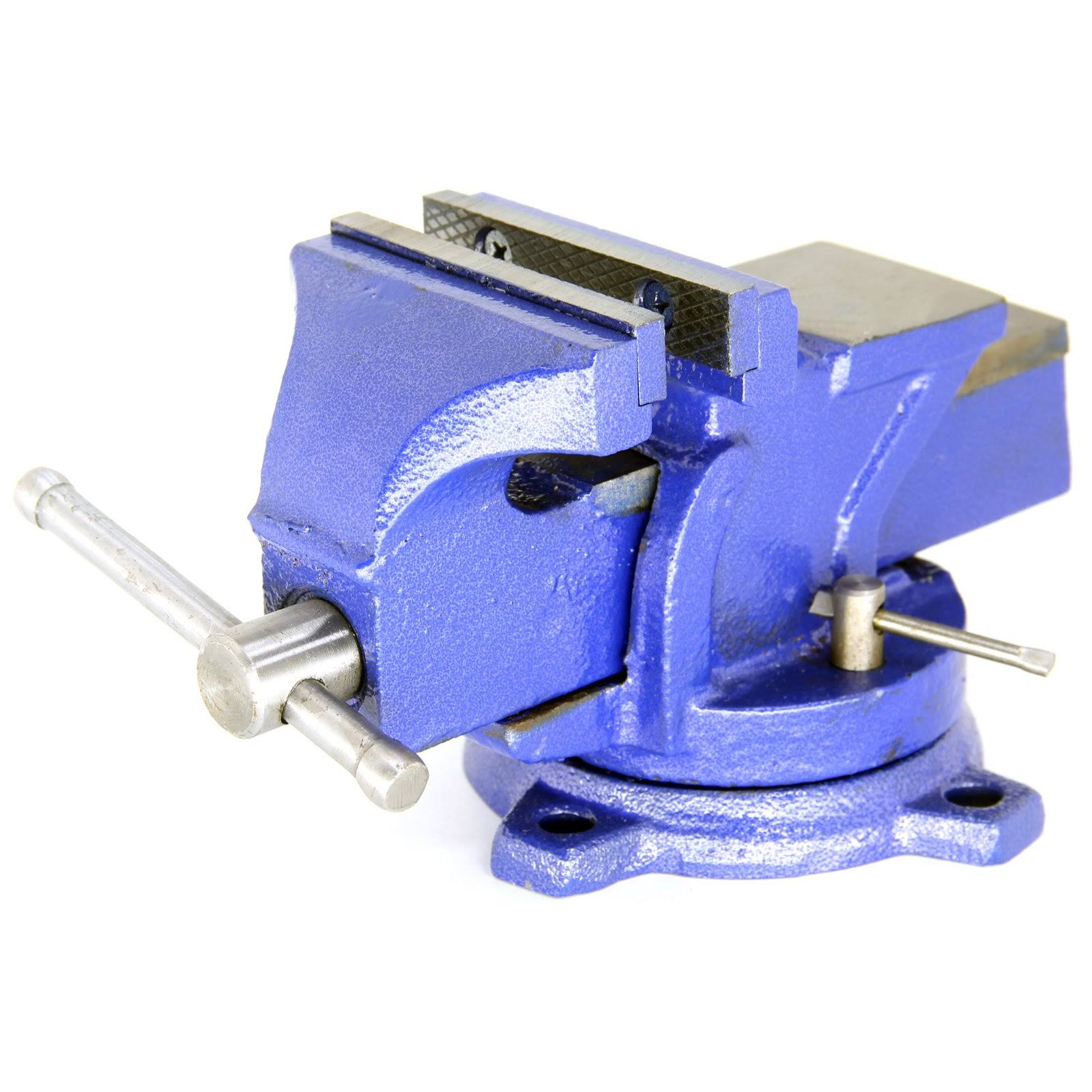 HFS 6x22 Heavy Duty Bench Vise - 360 Swivel Base with Lock, Anvil Top