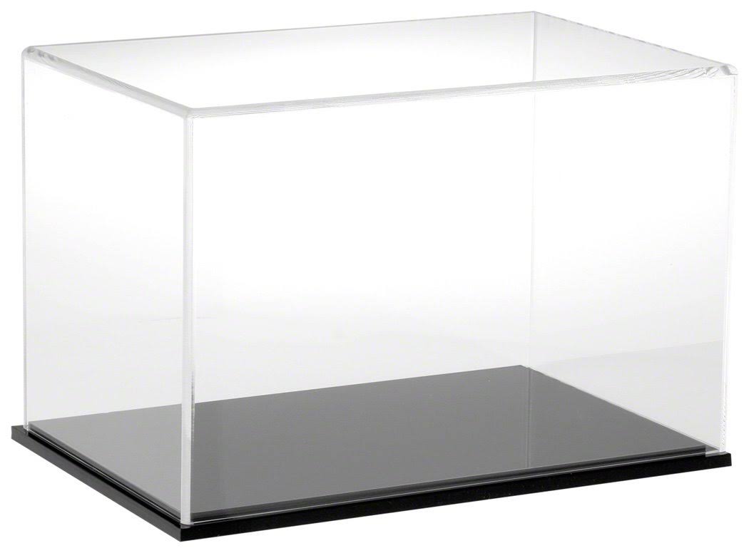 Plymor Clear Acrylic Display Case with Black Base, 12x22 W x 8x22 D x 8x22 H