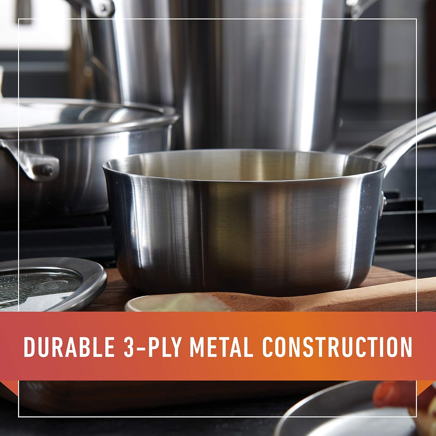 Calphalon Premier Stainless Steel Pots and Pans, 11-Piece Cookware Set