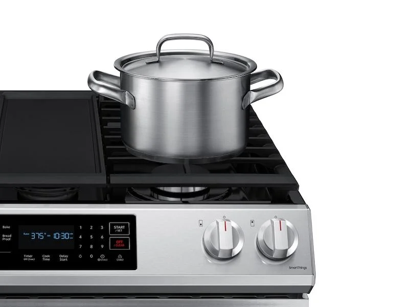 SAMSUNG NX60T8311SS 6.0 cu. ft. Smart Slide-in Gas Range with Convection in Stainless Steel