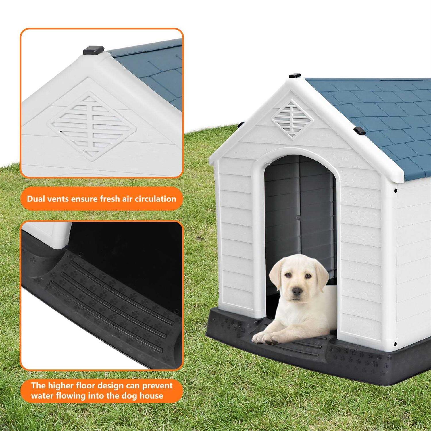ZENSTYLE Large Dog House Insulated Waterproof Pet Kennel Shelter Indoor Outdoor - Pet Supplies online store
