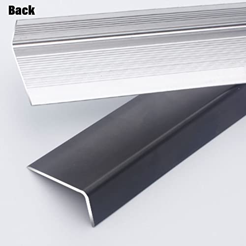 Stair Edge Protector Stair Edging Laminate Stair Nose Metal,Step Edging Nosing Self Adhesive Non Slip Step Edge Protector Grey,Stairs Edge Trim Protector for Home Nursery Villa