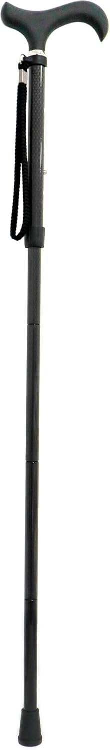 KMINA PRO - Folding Cane for Women, Carbon Fiber Cane, Lightweight Cane, Carbon Fiber Walking Cane, Fold up Cane with Strap, Collapsible Cane, KMINA PRO Carbon Fibre Folding
