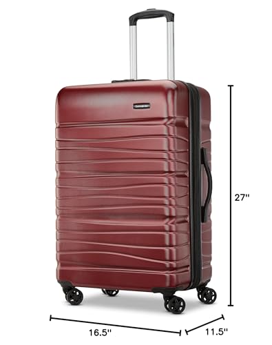 Samsonite Evolve SE Hardside Expandable Luggage with Double Spinner Wheels, Bass Black, Carry-on