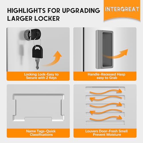 INTERGREAT 9 Door Storage Locker for Employee, Metal Locker for Office, Gym, Shool,Lockable Black Steel Locker with Lock and Card Slot for Home,Garage