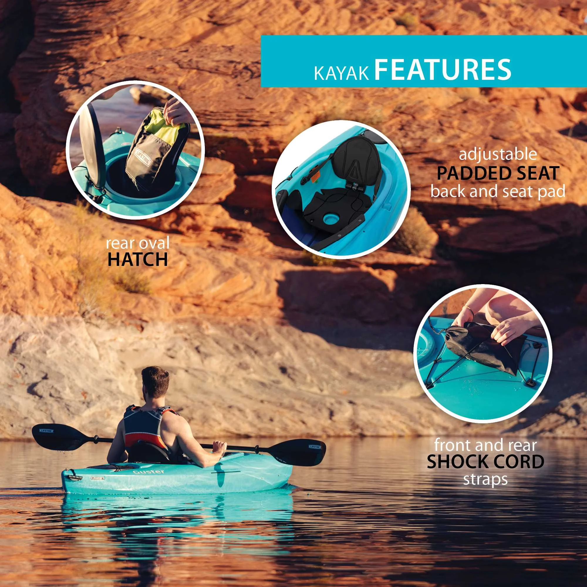 Lifetime Guster 10 ft. Sit-Inside Kayak, Bahama Fusion (91006)