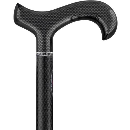 Triple Wound Carbon Fiber Black Derby Walking Cane