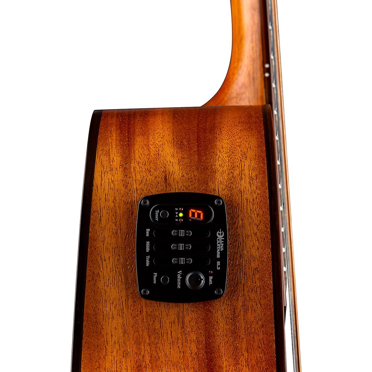 Luna Guitars Gypsy Tattoo Mahogany Acoustic-Electric Grand Concert Guitar Satin Natural