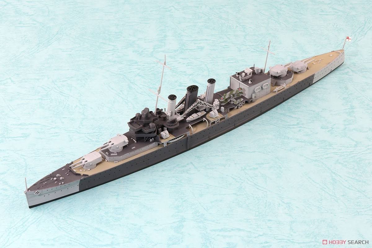 Aoshima Waterline 056745 Royal Navy Heavy Cruiser HMS Cornwall 1/700 Scale Kit - Plaza Japan