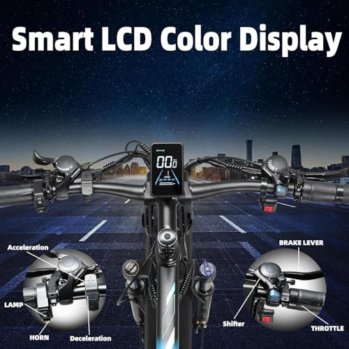 Electric Bike for Adults, 4000W Peak Power 26” Fat Tire Ebike, 34MPH AWD Dual Motor Electric Bicycles, 48V 23AH Removable Battery Fast Dual Hydraulic Brakes Electric Mountain Bike