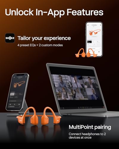 SHOKZ New OpenRun Pro 2 - Open-Ear, Bone Conduction Sport Headphones - with Reflective Strip - Sweat Resistant, Workout Headphones - Secure, Wireless, Comfortable Fit-Deep Bass and Smart Mic App