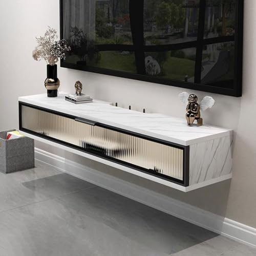 Wall Mounted TV Cabinet Floating TV Shelf Wall Shelf Book Shelf Gaming Shelf Media TV Console Storage Shelf TV Wall Bracket WiFi Router Set top Box CD DVD TV Stands Wall Mount Corner Shelves