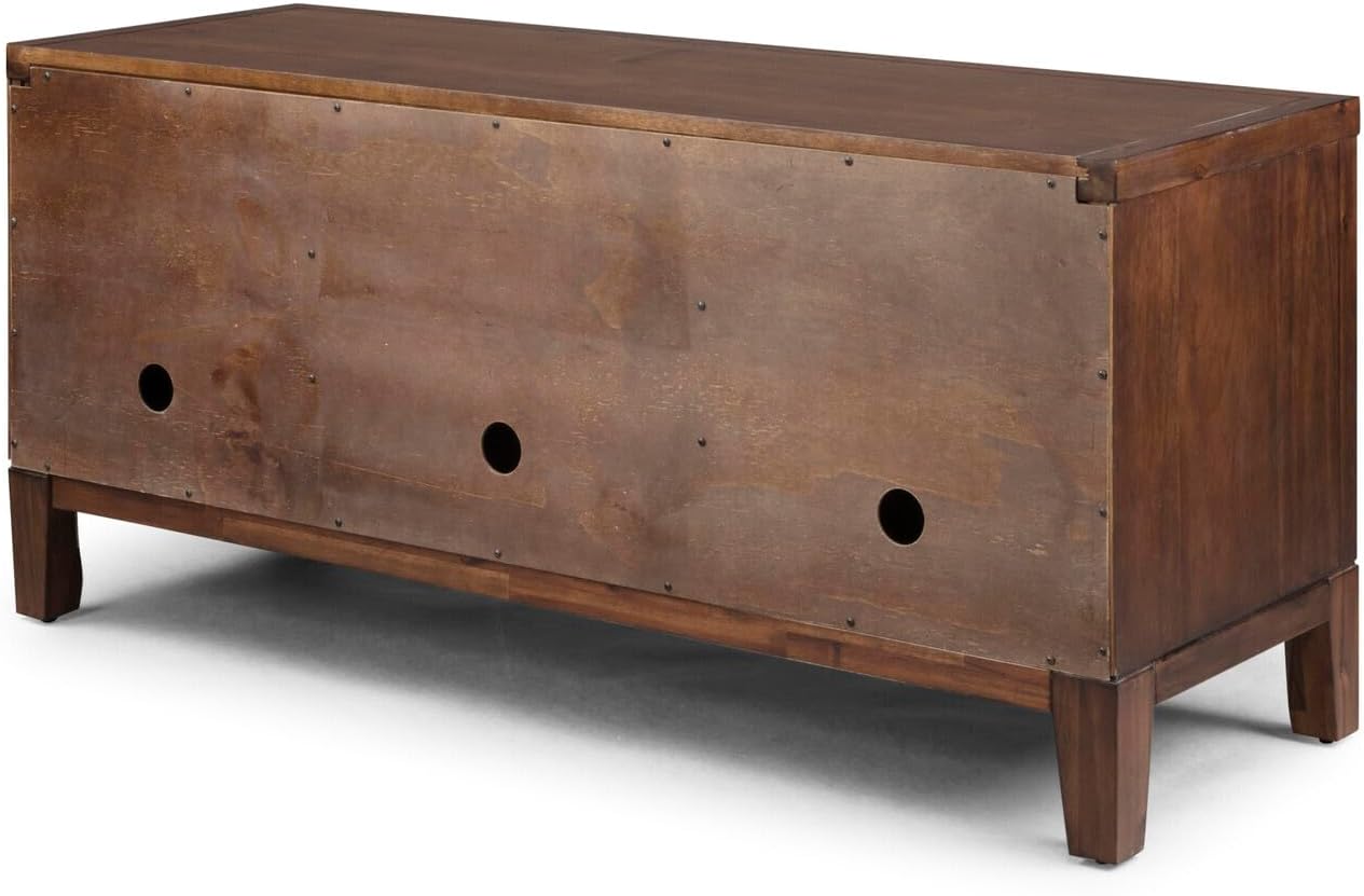 Rustic Retreat Brown Wood Entertainment Center