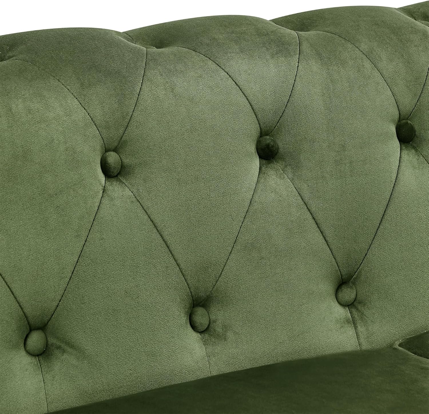 PHOYAL Large LOVE SEAT, Velvet Sofa TWOseat Sofa Classic Tufted Chesterfield Settee Sofa