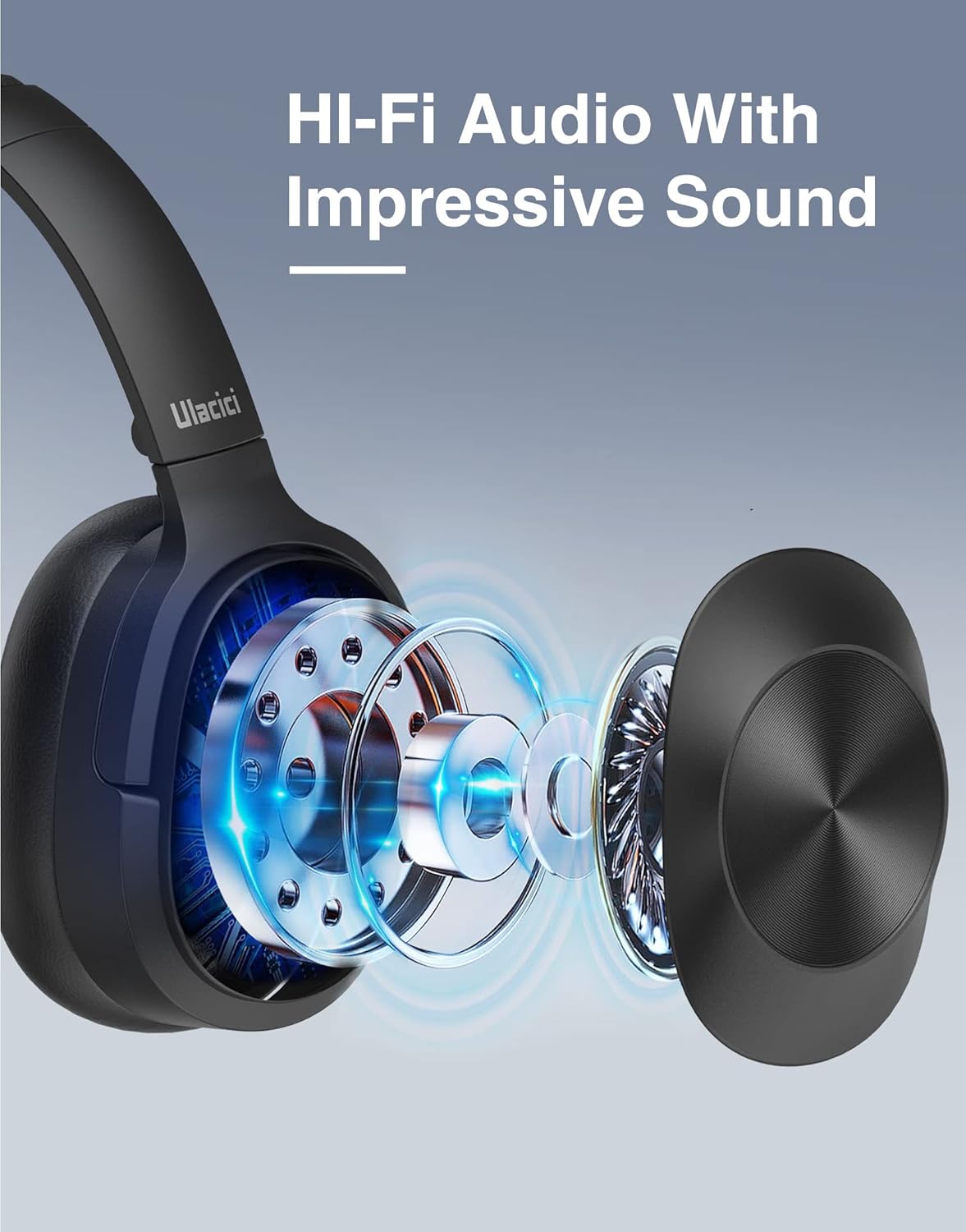 Active Noise Cancelling Headphones,Wireless Bluetooth Headphones Built-in Mic 30 Hours Playtime Wireless Noise Cancelling Headphone 3D Low Bass Tone Fast Charge for Cellphone/Work/Gym/TravelComputers