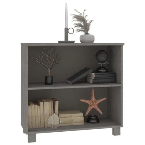Buffets & Sideboards Sideboard Light Gray 33.5"x13.8"x31.5" Solid Wood Pine,Enhance Your Abode with Rustic Charm: Pinewood Sideboard with Ample Storage Cabinets & Storage