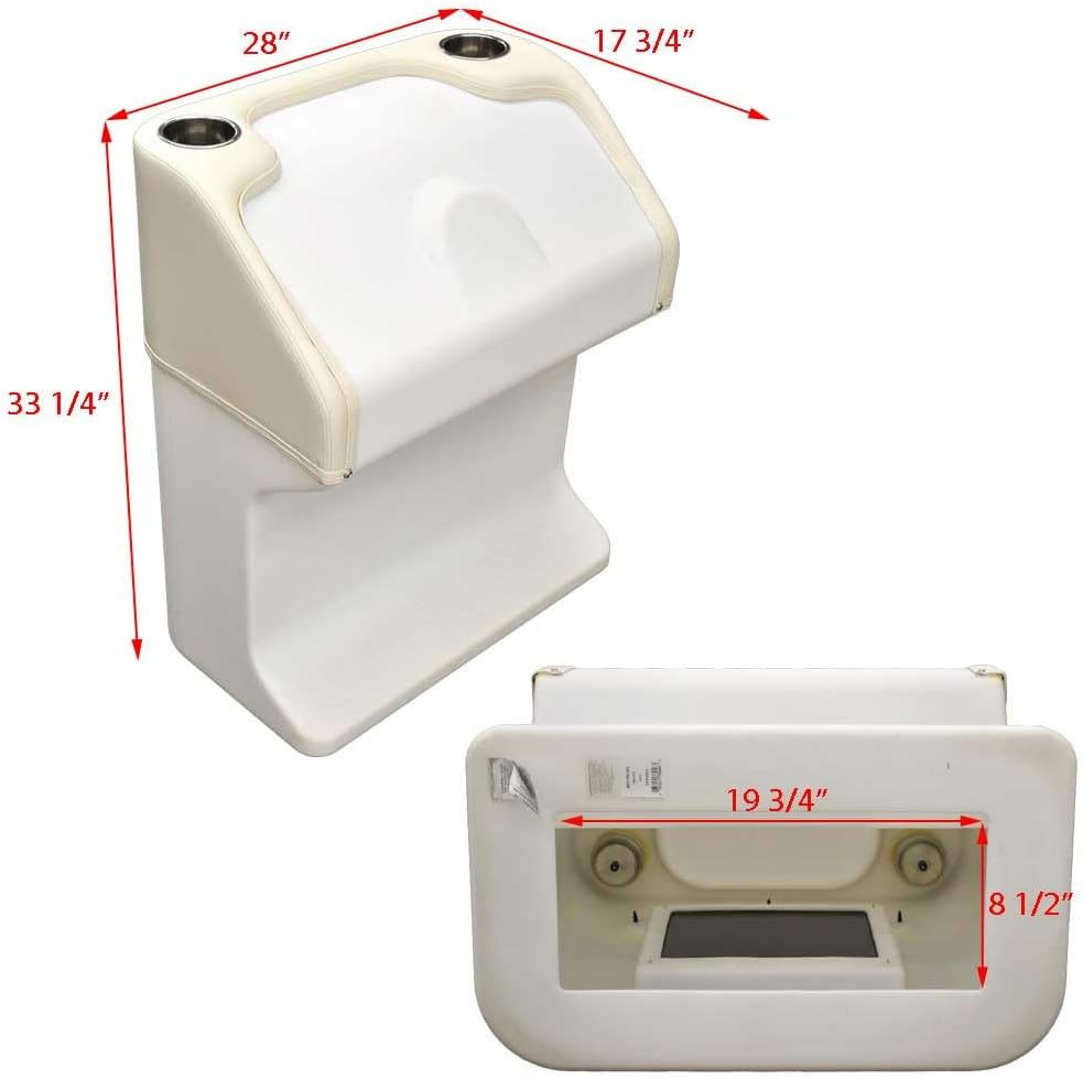 Wise Pontoon Boat Steering Console BM1158-204 | White Beige