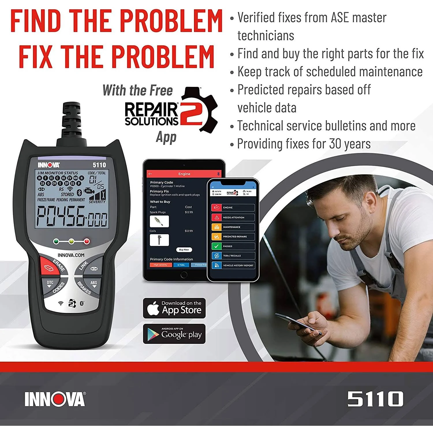 Innova 5110 CarScan Reader OBD2 Code Reader