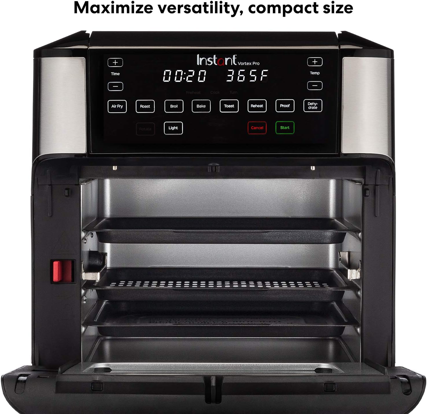 Instant Vortex Pro 10 Quart Air Fryer, Rotisserie and Convection Oven, Air Fry, Roast, Broil, Bake, Toast, Reheat and Dehydrate, 1500W, Stainless Steel and Black