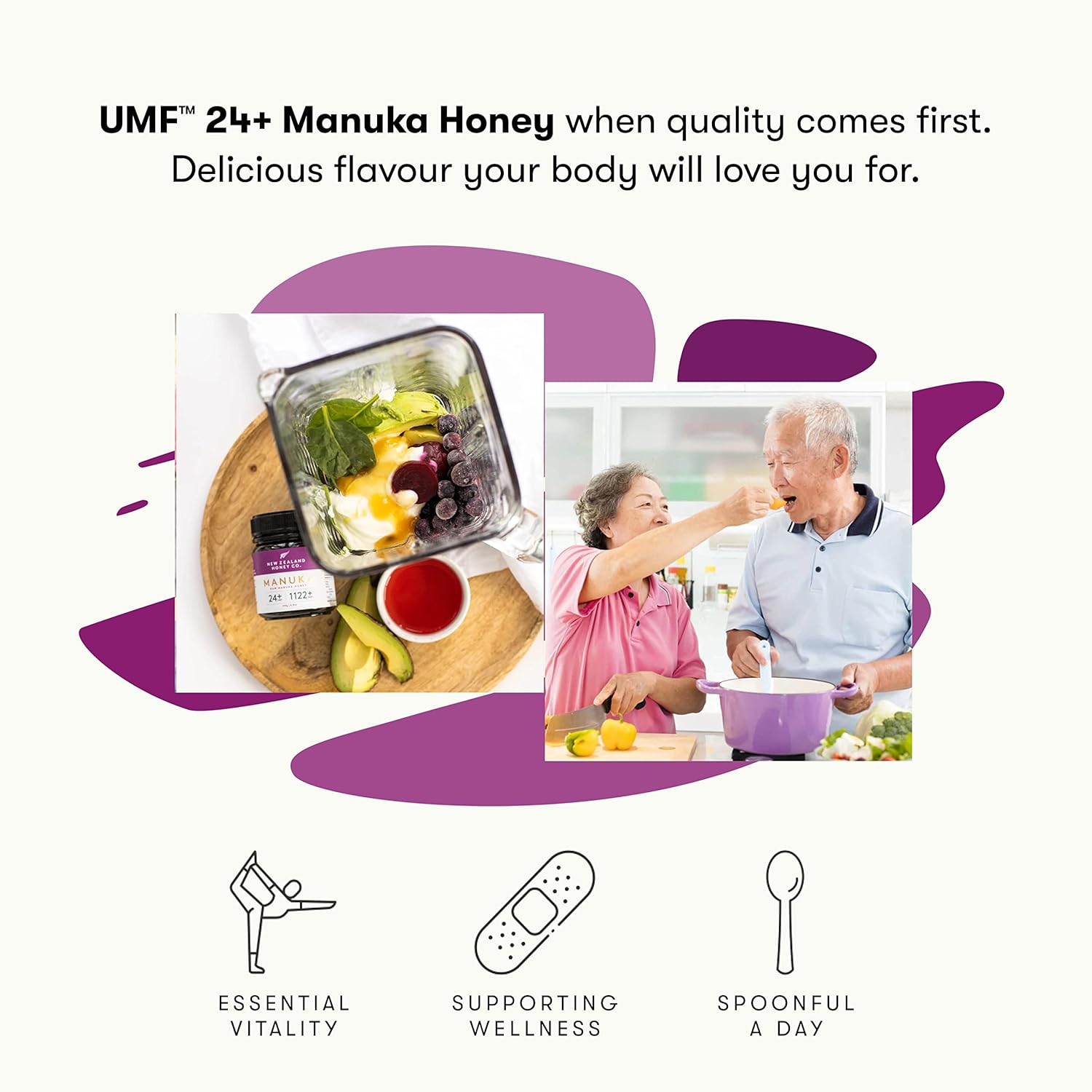New Zealand Honey Co. Raw Manuka Honey UMF 26+ / MGO 1282+ 8.8 oz & UMF 24+ / MGO 1122+ 8.8 oz, UMF Certified