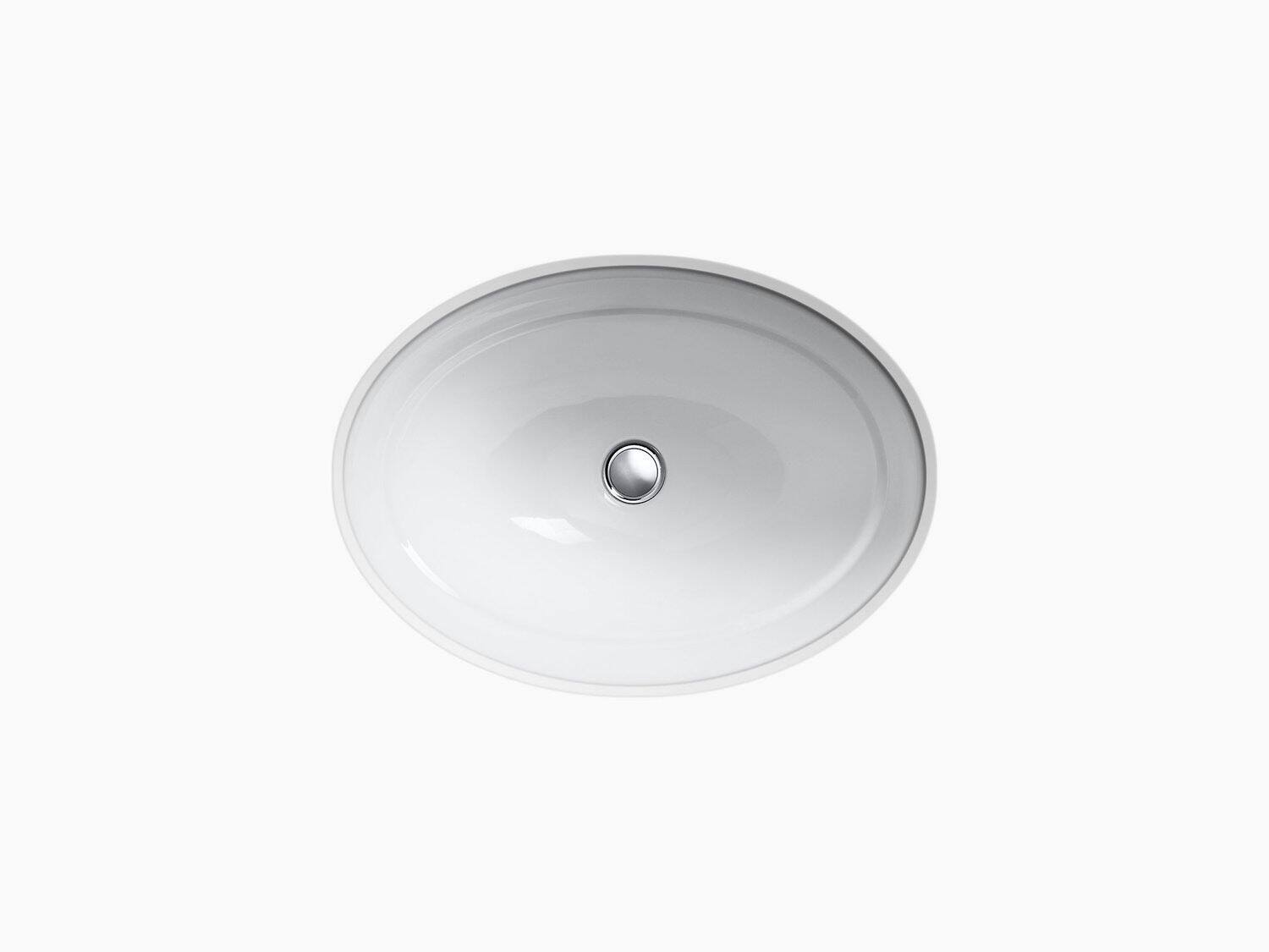 KOHLER K-2824-NY Serif Undermount Bathroom Sink, Dune