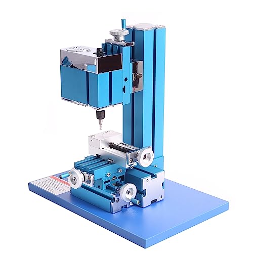 Universal Mini Metal Lathe Machine Motorized Metalworking DIY Tool Benchtop Woodworking for Hobby Science Education Modelmaking W10003M AC100V~240V (24W Lathe)