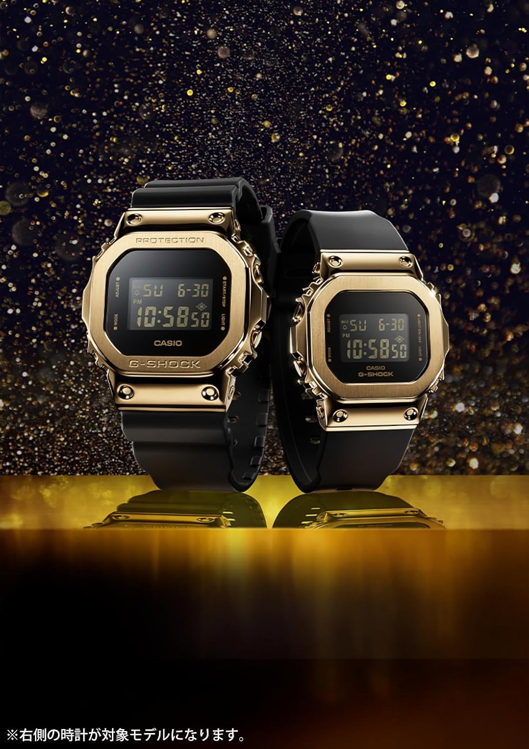 Casio GM-S5600GB-1JF [G-Shock Compact Size Metal Covered Series Black x Gold Model] Watch Shipped from Japan Aug 2022 Model
