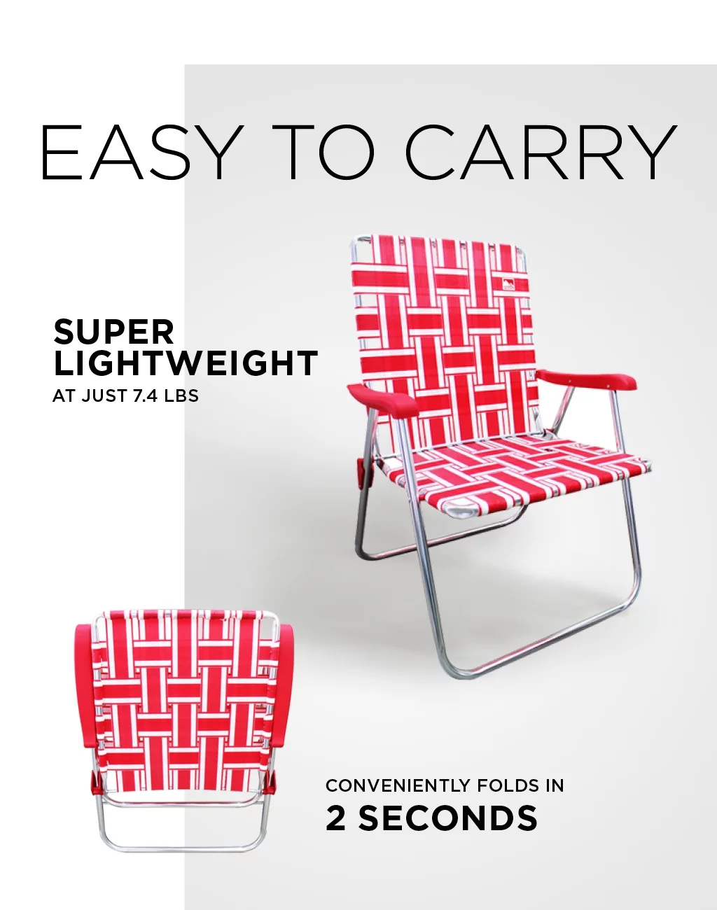 Outdoor Spectator (2-Pack) Classic Aluminum Webbed Folding Lawn / Camp Chair