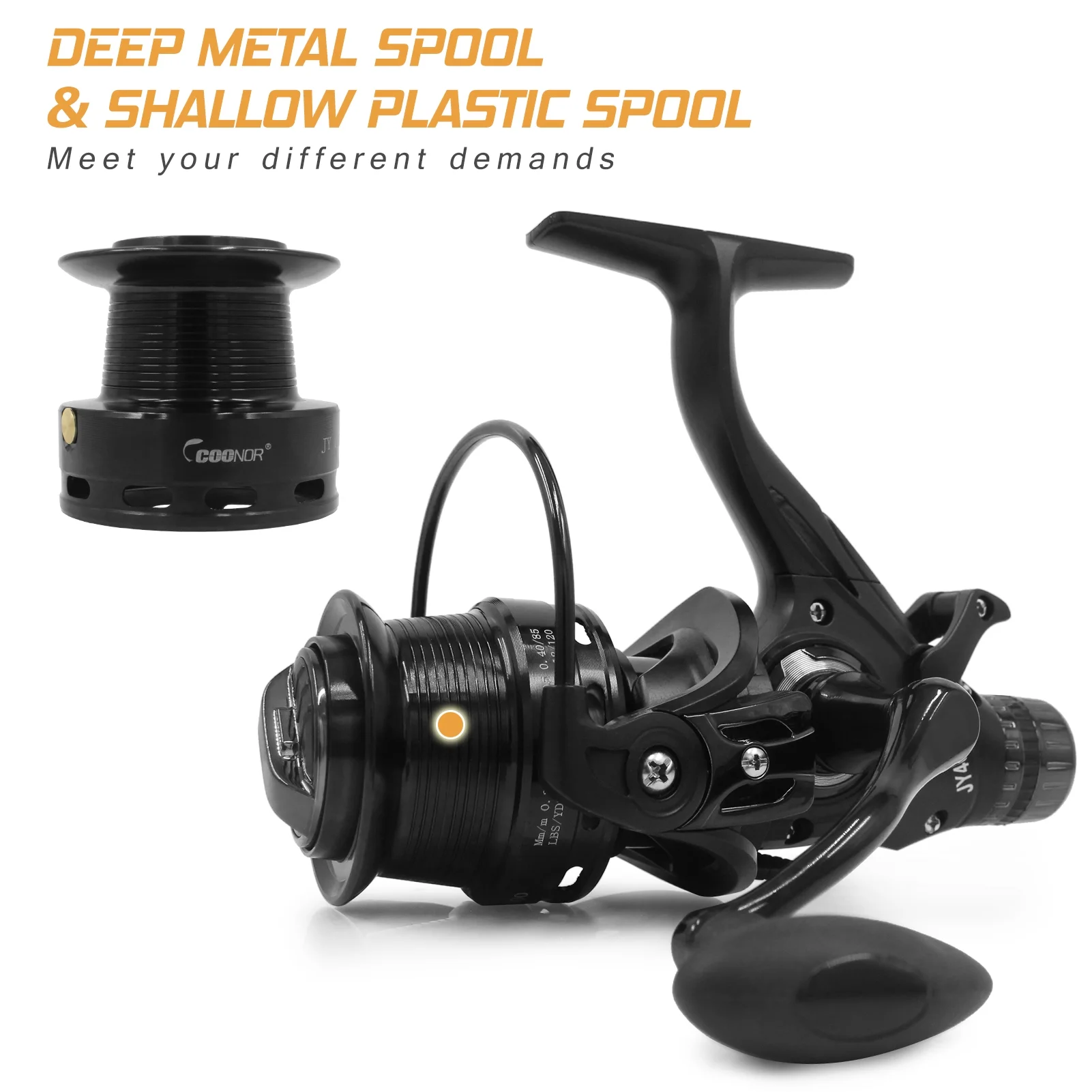 9+1BB Speed Ratio Fishing Reel with Dual Brake System Smooth  Reel with Dual Spool Interchangeable Handle Fishing Tackle
