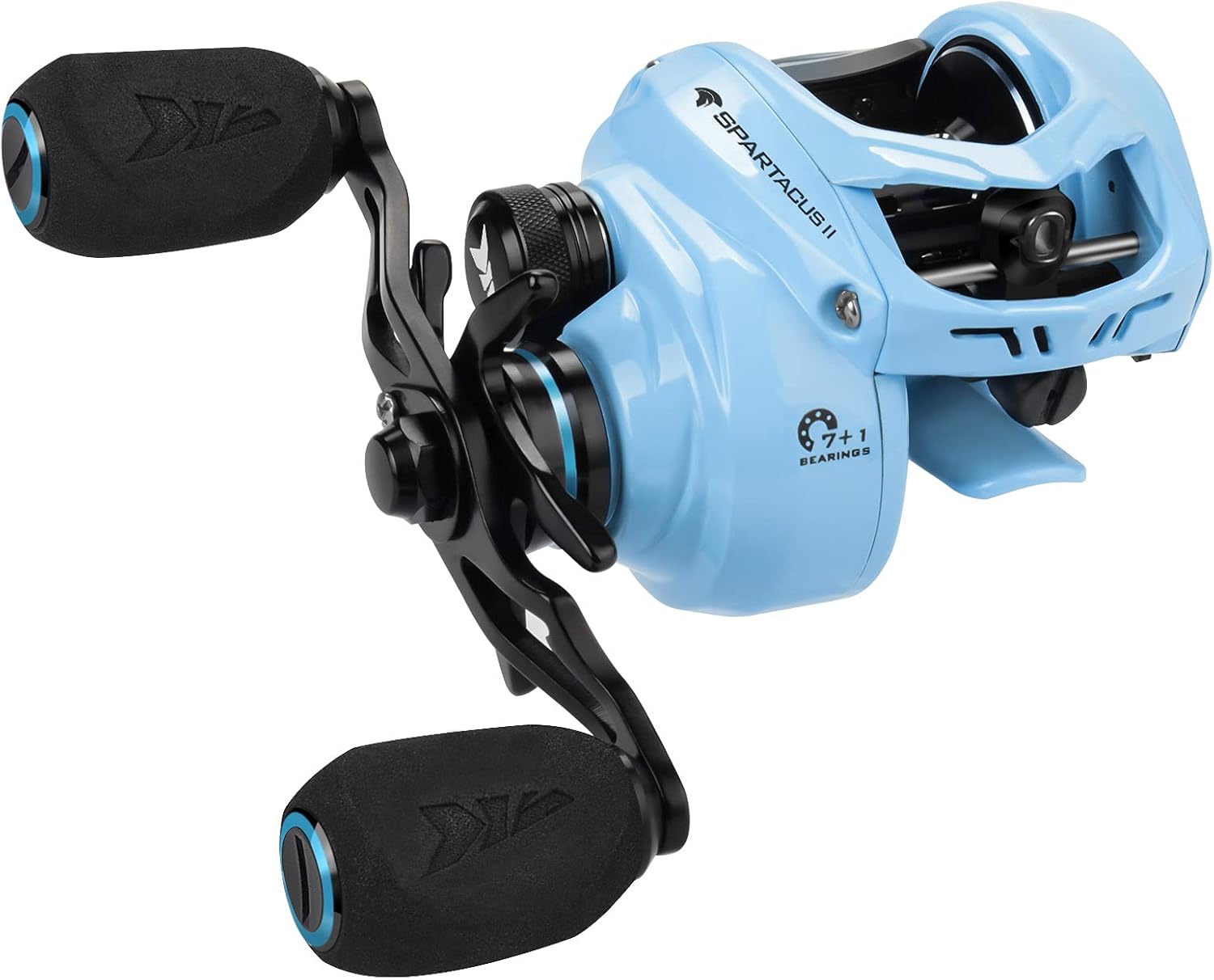 KastKing Spartacus II Baitcasting Fishing Reel, 6oz Ultralight, Super Smooth with 17.6 LB Carbon Fiber Drag, 7.2:1 Gear Ratio, 39mm Palm Perfect Lower Profile Design Pack of 2