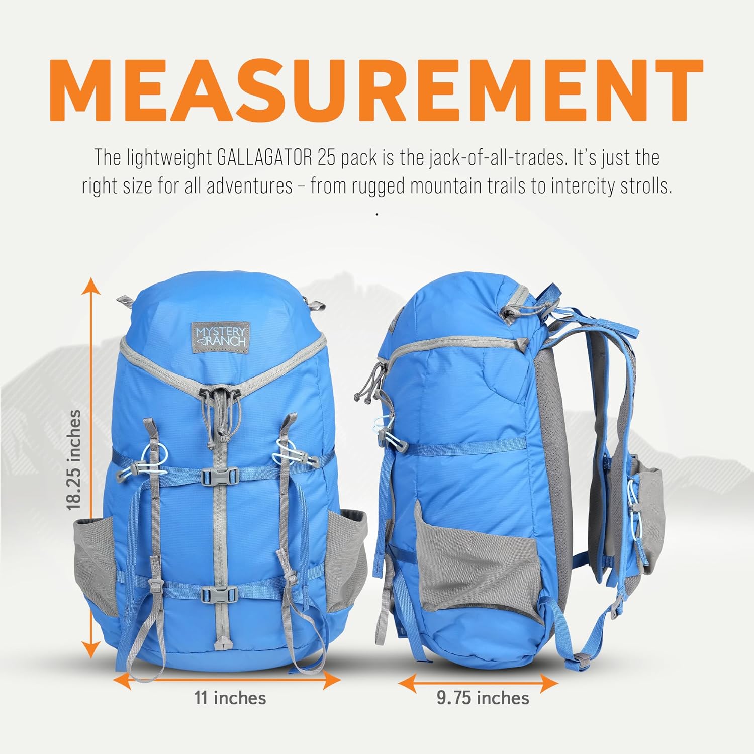 Mystery Ranch Gallagator 25 Travel Bag to Hiking Backpack Daypack, Pacific, L/XL