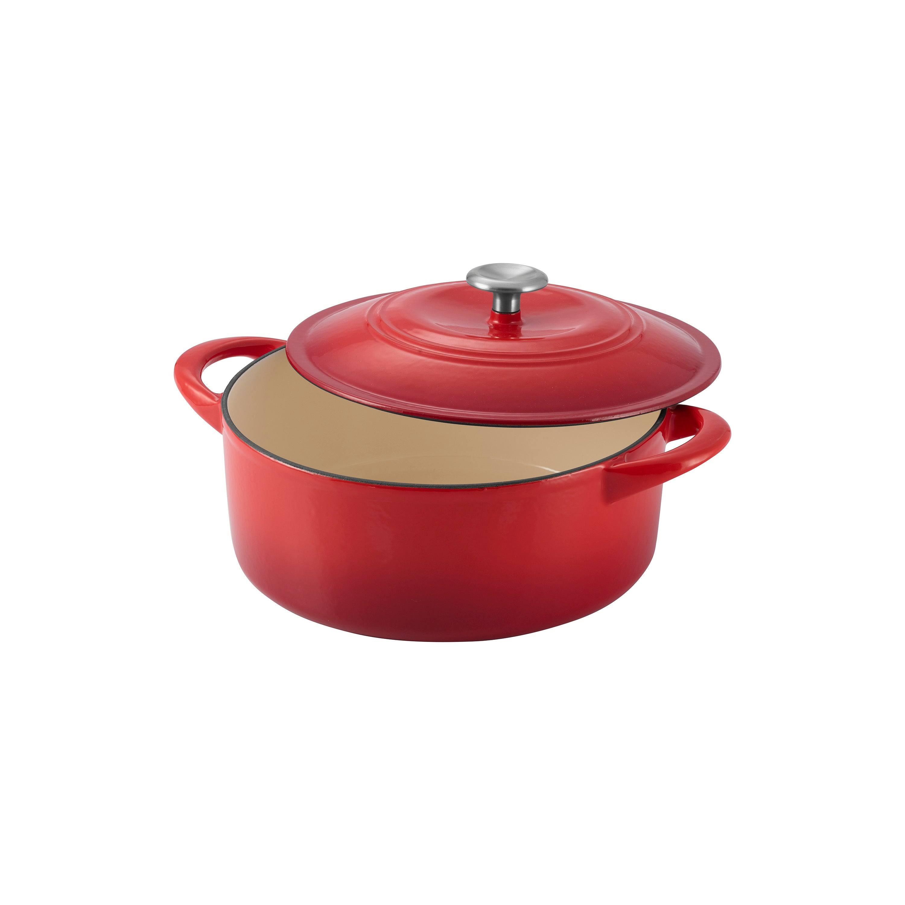 Tramontina 6 qt Enameled Cast Iron Covered Dutch Oven - Red