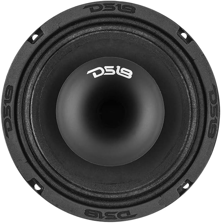 DS18 PRO-HY6MSL 6.5" Shallow Hybrid Mid-Range Car Audio Loudspeaker with Built-in Driver with Built-in Driver and Grill Included 300W Max 150W RMS 8 Ohms (1 Speaker) Pack of 2