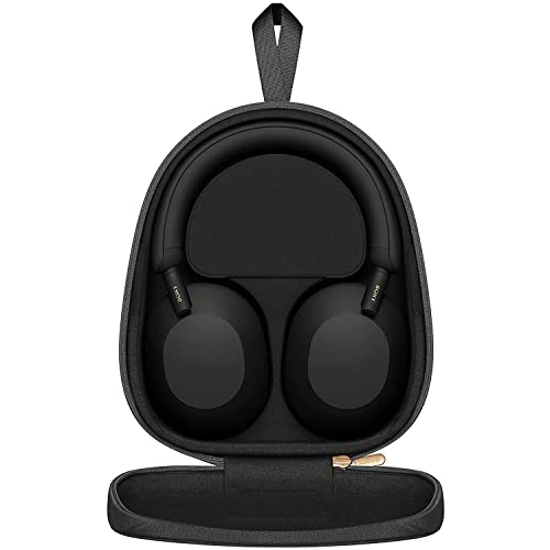 Sony WH1000XM5/S Wireless Noise Canceling Headphones (Silver) Bundle with Deco Gear Hard Case + Pro Audio Headphone Stand + Microfiber Cleaning Cloth