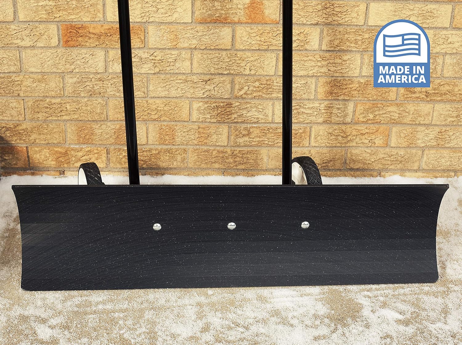 The Snowcaster 70SNC 36-Inch Heavy Duty Bi-Directional Wheeled Snow Pusher, Black