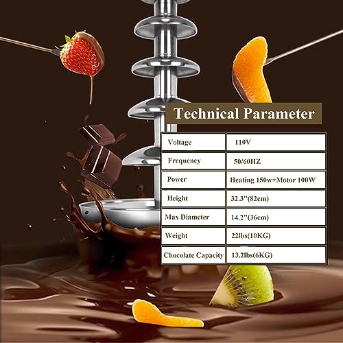 HQHAOTWU Chocolate Fountain Machine for Party