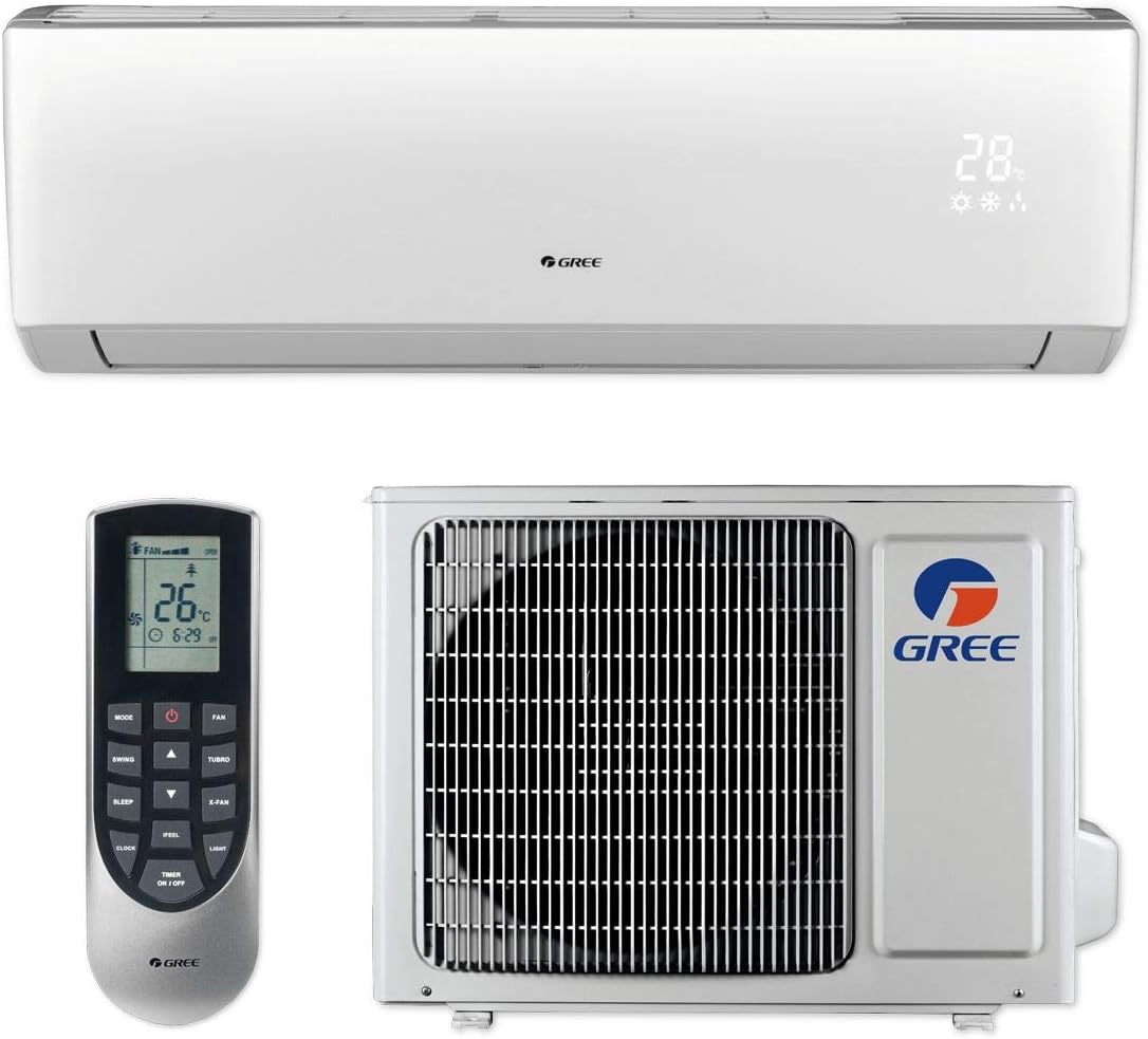 Gree 9,000 BTU 16 SEER LIVO+ Wall Mount Ductless Mini Split Air Conditioner Heat Pump 208/230V