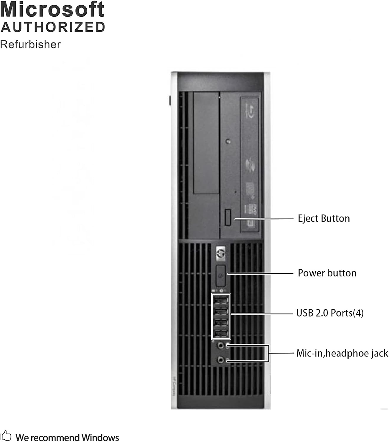 HP Elite 8200 SFF High Performance Business Desktop Computer Intel Quad Core i7 up to 3.8GHz Processor 2TB HDD 16GB DDR3 Memory DVD Windows 10 Professional (Renewed) (16GB)