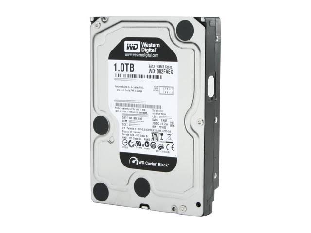 WD Black 1TB 3.5-inch SATA Hard Drive - WD1002FAEX