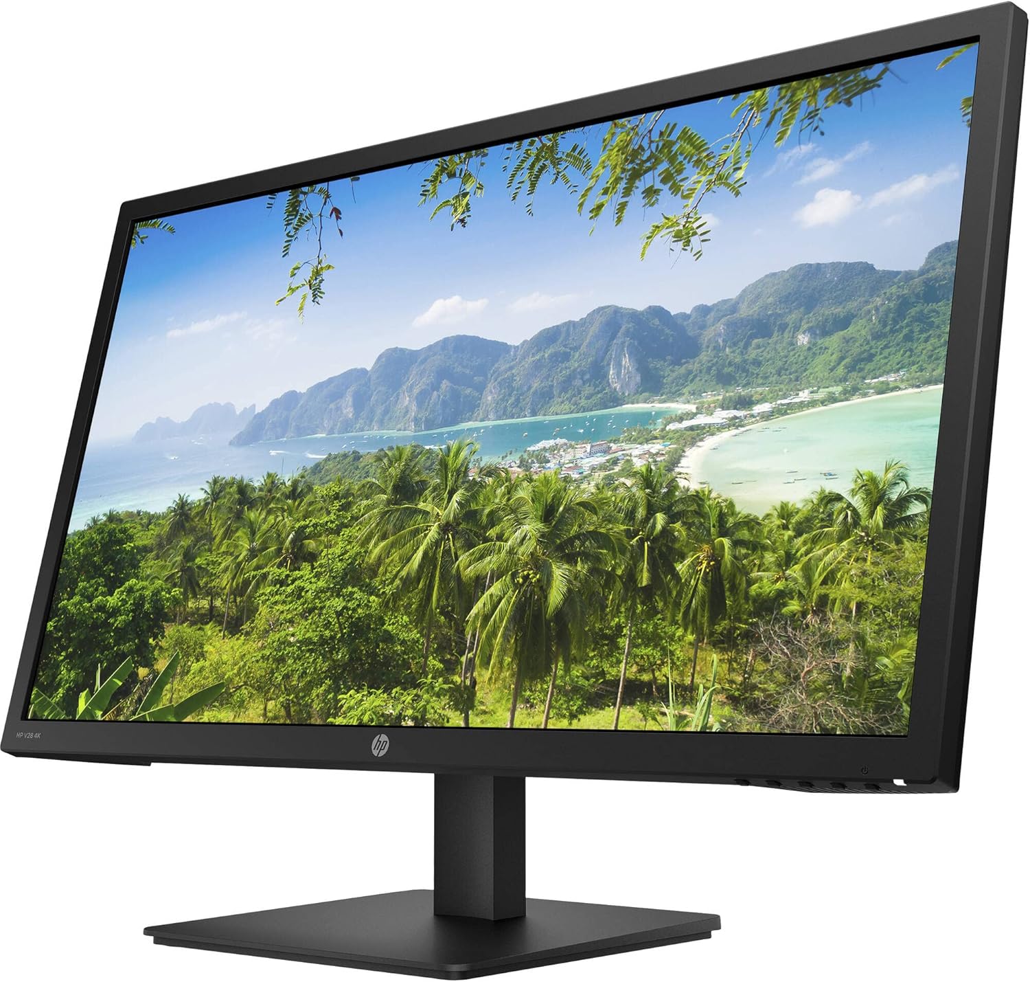 HP V28 4K Monitor - Computer Monitor with 28-inch Diagonal Display, 3840 x 2160 at 60 Hz, and 1ms Response Time - AMD Freesync Technology - Dual HDMI and DisplayPort - Low Blue Light - 8WH57AA#ABA