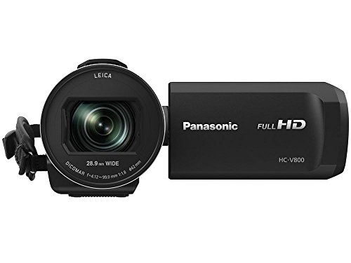Panasonic HC-V800K FHD Cinema-like Camcorder, 24x Leica Dicomar Lens, 1/2.5" Bsi Sensor, Three O.I.S. Stabilizer Systems,Black