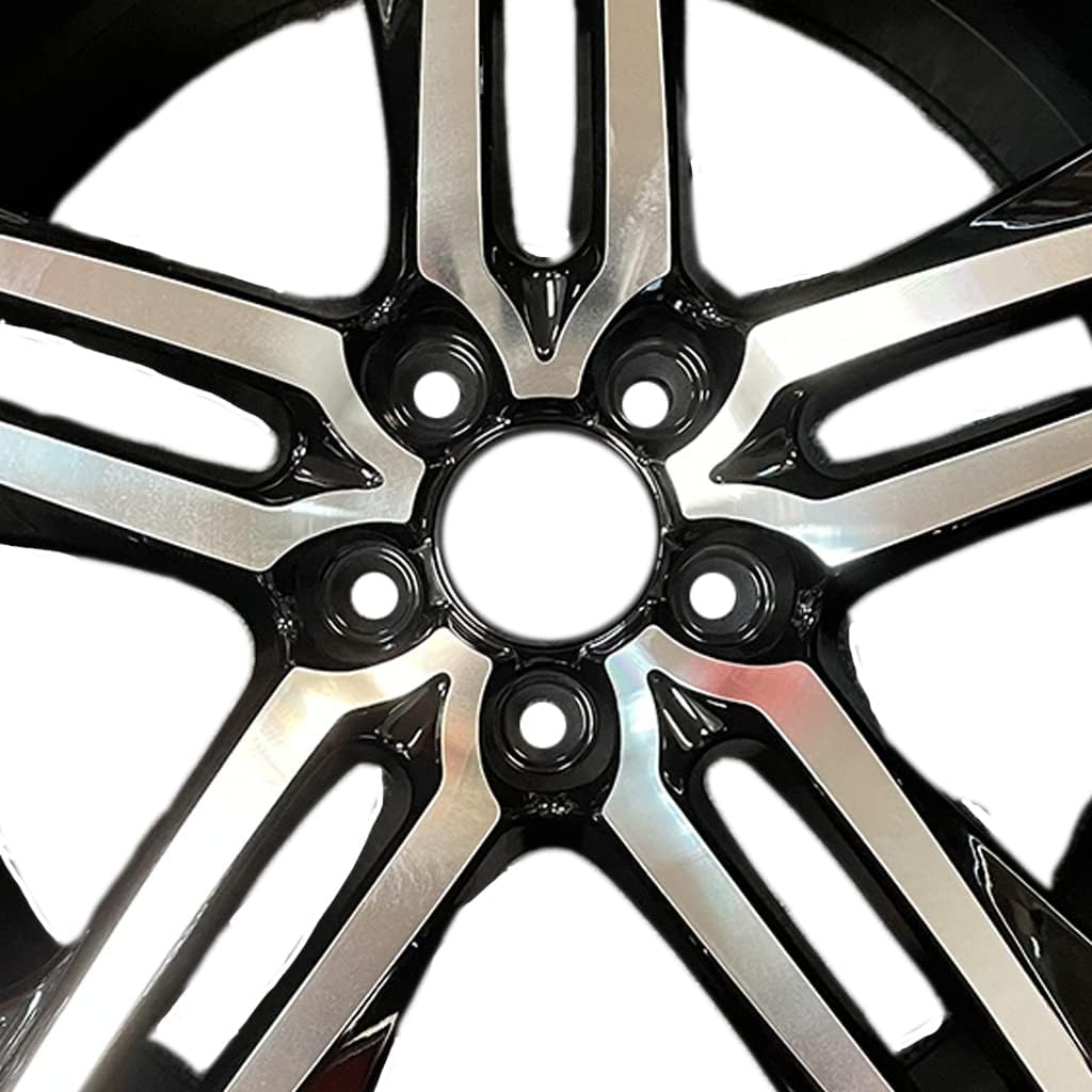 19" New Single 19x8 Alloy 5 spoke Wheel for Honda Accord 2016 2017 Machined Black OEM Design Replacement Rim