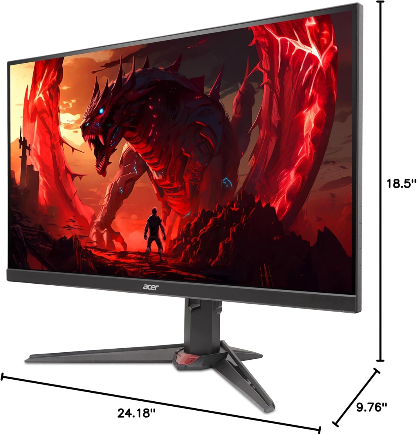 Acer Nitro 27" WQHD 2560x1440 IPS PC Gaming Monitor | AMD FreeSync Premium | 300Hz | Up to 0.5ms | 99% sRGB | DisplayHDR 400 | ErgoStand | VESA Mounting | 1 x DP 1.4 & 2 x HDMI 2.1 | XV272U F3bmiiprx
