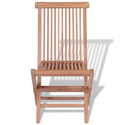 Folding Patio Chairs 4 pcs Solid Teak Wood,Teak Wood Folding Outdoor Chairs for Patio, Garden, and Cafe, Set of 4 Outdoor Seating Furniture