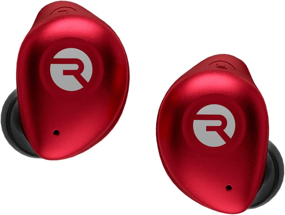 Raycon The Fitness Earbuds True Wireless Bluetooth with Built in Mic 54 Hours of Battery IPX7 Waterproof and Charging Case with Talk, Text, and Play Bluetooth 5.0 Portable Sport (Carbon Black)