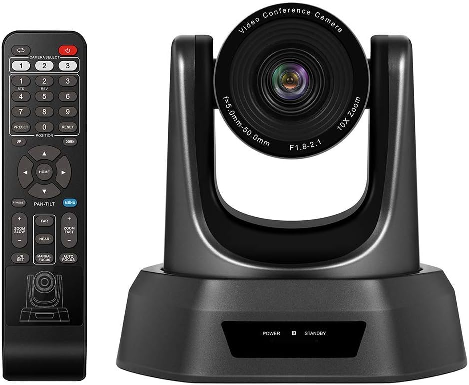 Conference Room Camera Full HD 1080p USB PTZ Video Conference Camera for Business Meetings Wide Angle More Optical Zoom (10x Optical USB)