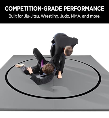 10x10ft Martial Arts Mat, Roll-Up Training Mat with Sealed Edges, XPE Foam & Carry Bag – for Jiu Jitsu, Wrestling, MMA, Tumbling, Judo, Karate, Home Gym Flooring
