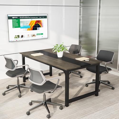Tribesigns Modern Computer Desk, 63 x 31.5 inch Large Executive Office Desk Computer Table Study Writing Desk Workstation for Home Office, Spliced Desktop, White