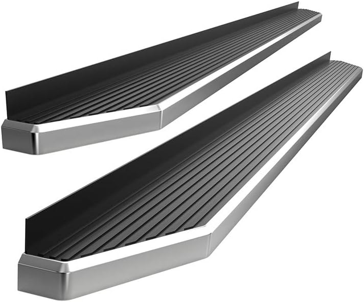 APS iBoard Running Boards (Nerf Bars Side Steps Bars) Compatible with Ford F150 2015-2022 Regular Cab & F-250 F-350 Super Duty 2017-2022 (Black Powder Coated Running Board Style)