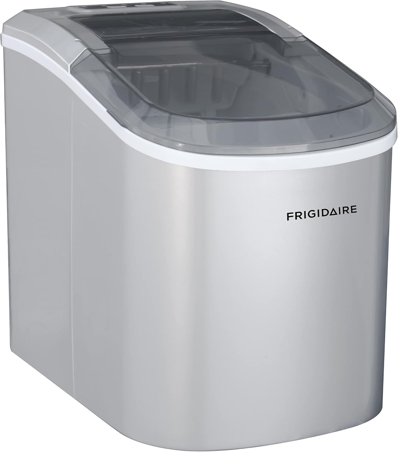 FRIGIDAIRE EFIC189-Silver Compact Ice Maker, 26 lb per Day, Silver (Packaging May Vary)